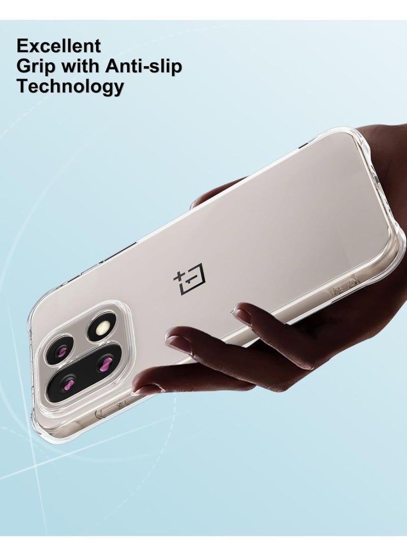 Case for OnePlus 15, Clear Phone Case with Reinforced Corners Camera Protection Bumper Slim Fit Shockproof Flexible TPU Case for OnePlus 15, Transparent - Image 4